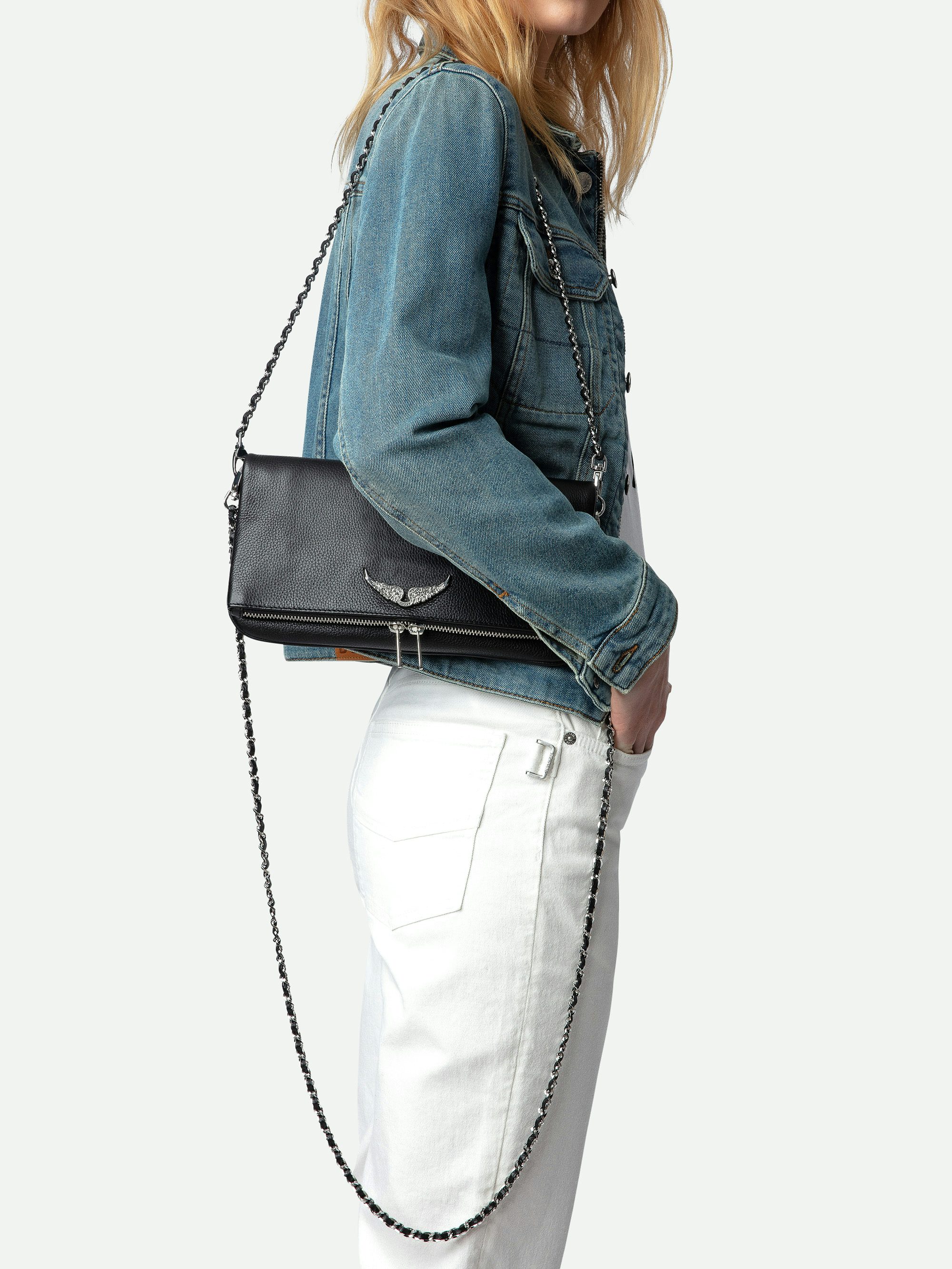 Pochette Rock Swing Your Wings - Pochette Rock  en cuir à aile Swing Your Wings interchangeables.